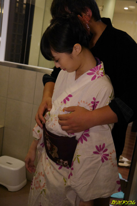 Beautiful sweet petite asian lady girl chick Tomomi Motosawa getting her bushy pussy creampied