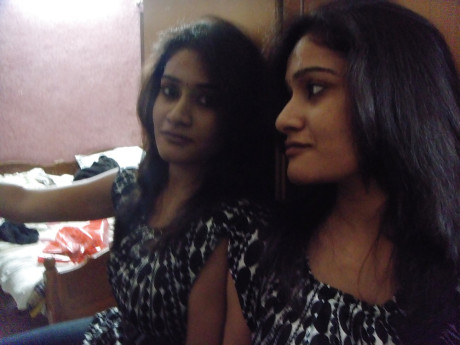 Indian solo chick GF chick sucks on the nipples of her massive naturals during self shots