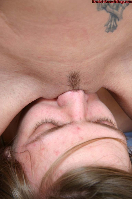 Dominant sluts jerk on a submissive man man dick while face sitting him