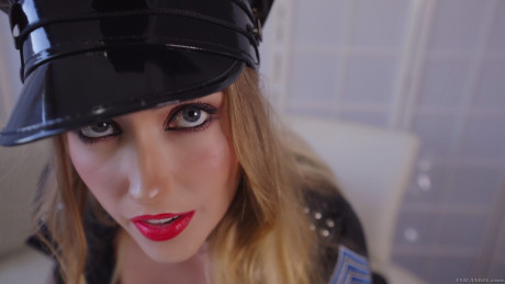 Nasty cop with gigantic boobs & behind Scarlet Chase enjoys a nasty anal session