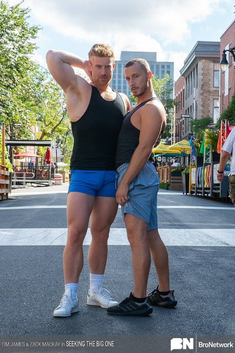 Muscular gay Zack Mackay enjoys wild anal sex with a enormous bottom