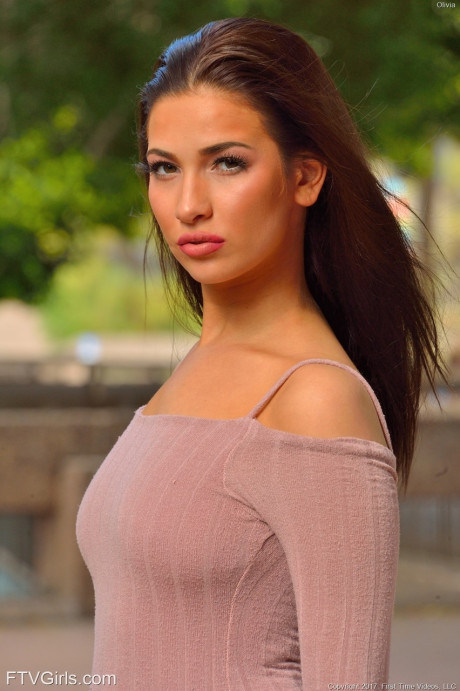 Hot teenie slut gf broad pulls up her dress on park bench and inserts a behind plug in booty