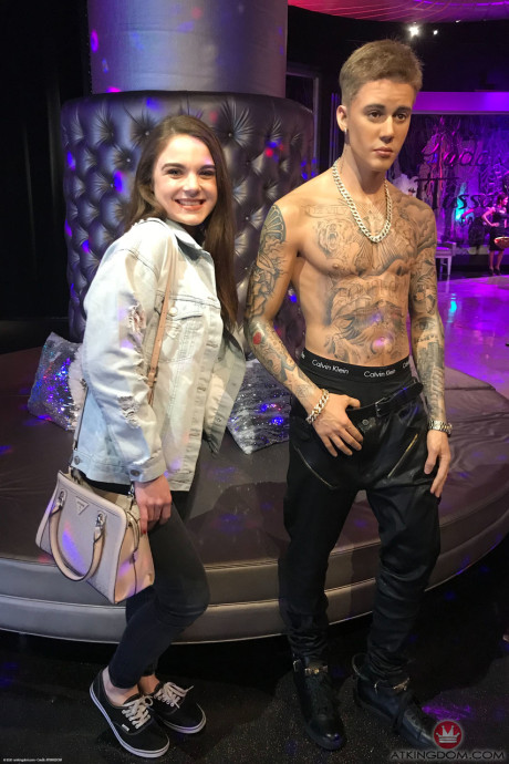 Badass American teenie Megan Marx poses & strips in public in a hot compilation