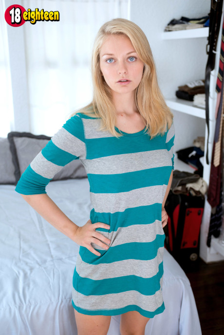 Slim white lady girl chick Alli Rae takes a spin riding on top of her lover large rod