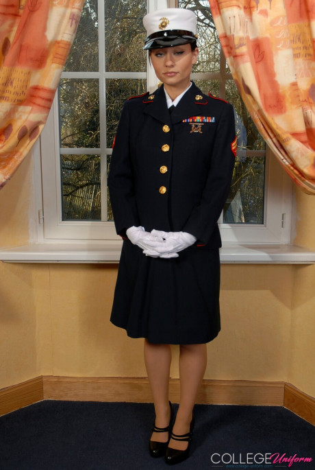 College Uniform performed by Carla Brown XXX Photos