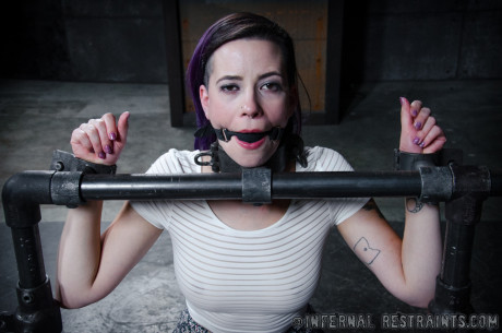 Freya French is masturbated against her will while in bondage