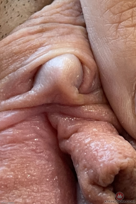 Hot nurse in nylons Gaby Ortega shows her lovely twat lips up close