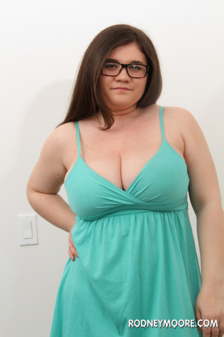 Chubby beauty Aurora strips naked and flaunts her monstrous tits and monster ass