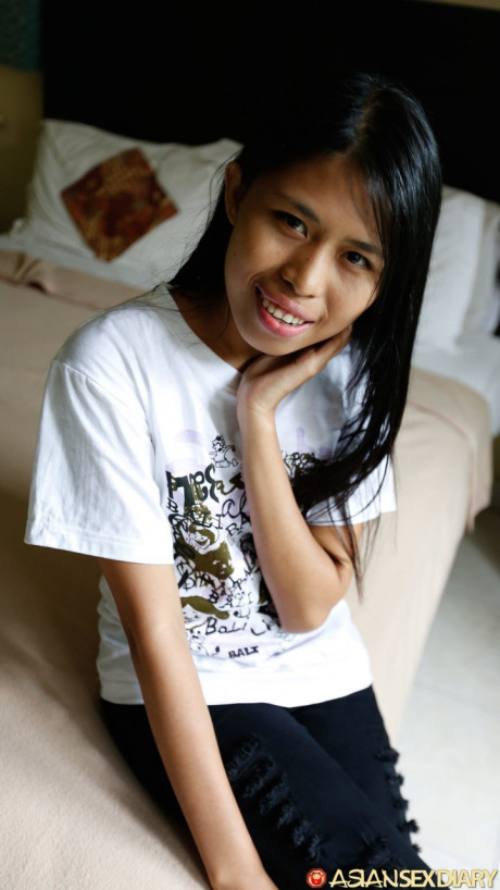 Petite Filipina Adelia gets her sweet innocent snatch stretched by a nice cock