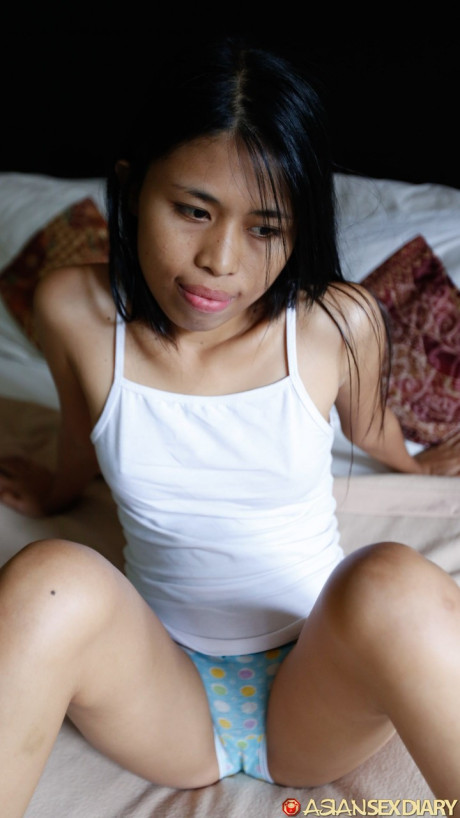 Petite Filipina Adelia gets her sweet innocent snatch stretched by a nice cock