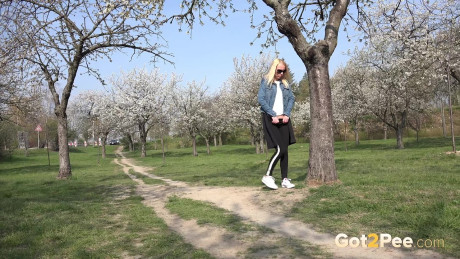 Piss desperation sets in for sweet blonde European