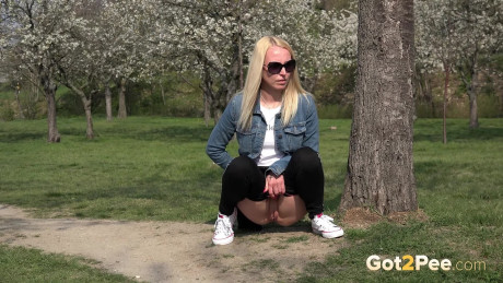 Piss desperation sets in for sweet blonde European