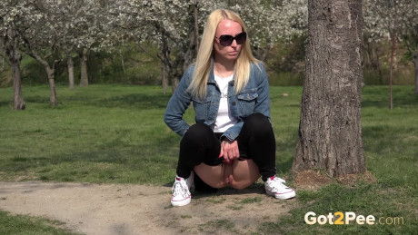 Piss desperation sets in for sweet blonde European