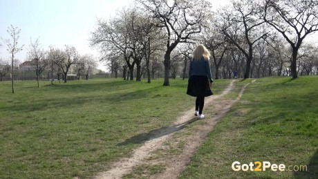 Piss desperation sets in for sweet blonde European