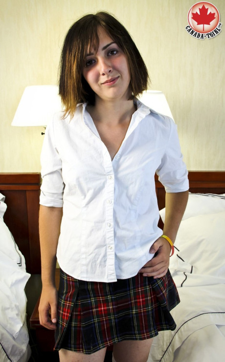 Canadian transsexual Skye shows off her monstrous behind and wanks her dick