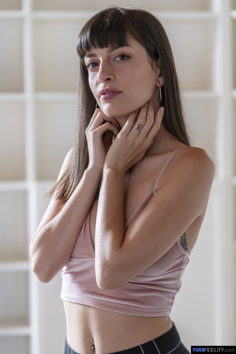 Sensational Spanish girl Caomei Bala flaunts her natural boobs and long legs