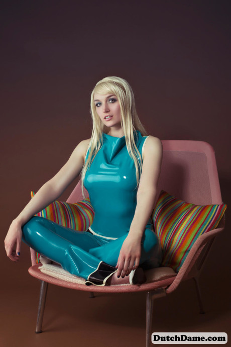 Collection of women modelling the latest in latex fashions