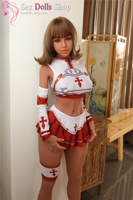Dirty sex doll Miki sheds her cosplay outfit & shows her thick behind & humongous boobies