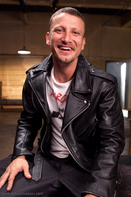 Blondy police officer Kate England strips her uniform and gets her behind drilled