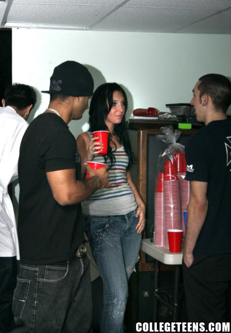 Frenzied party teens blowing cocks licking snatch & getting hammered randomly