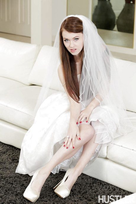 Pornstar Misha Cross spreads just married legs for shaved cunt fingering