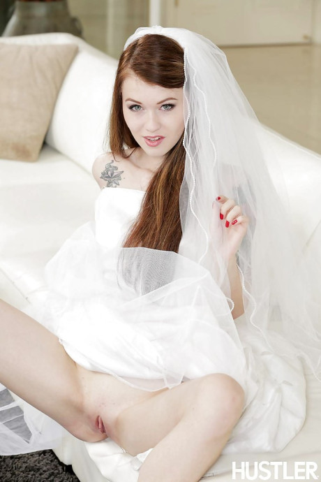Pornstar Misha Cross spreads just married legs for shaved cunt fingering
