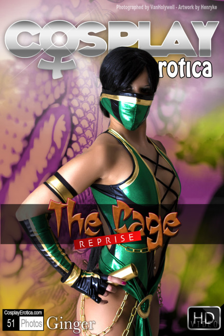 Dark haired sweetie models a Mortal Kombat outfit in a sweet manner