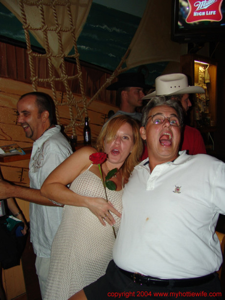 Chesty swinger Double Dee lets different studs blow her massive tits at the bar