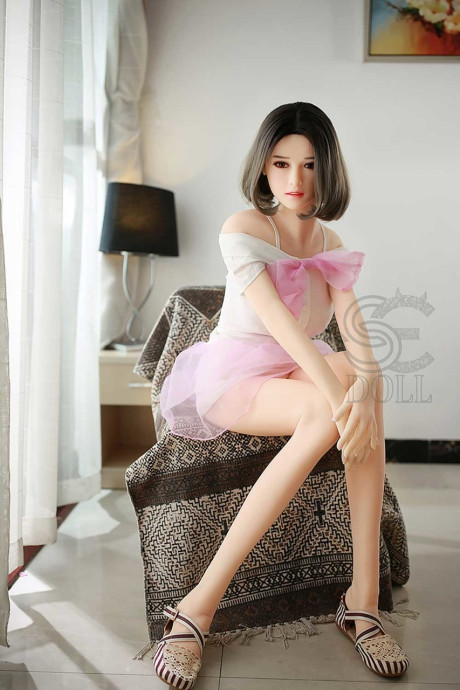 Beautiful pretty sex doll Gwendolyn shows her fabulous gigantic breasts and pink cunt