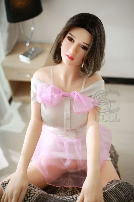 Beautiful pretty sex doll Gwendolyn shows her fabulous gigantic breasts and pink cunt
