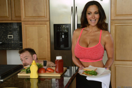 MILF with huge melons Ava Addams gets DP rocked while wearing nylons