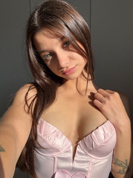 Sweet young Miami Candy shows off her petite body wearing pretty underwear