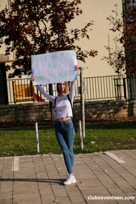 Hungarian rebel Arietta young teen gets picked up and plowed by a muscular lover