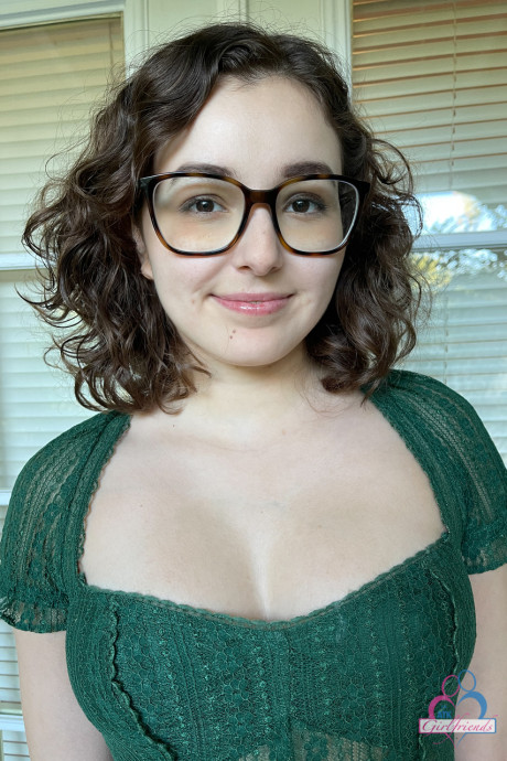 Nerdy GF Leana Lovings displays her lovely tasty breasts round ass & hot snatch
