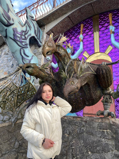Ravishing sweet brunette young Molly Lo changes into a Wednesday Adams look