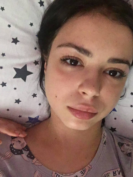 Ravishing sweet brunette young Molly Lo changes into a Wednesday Adams look