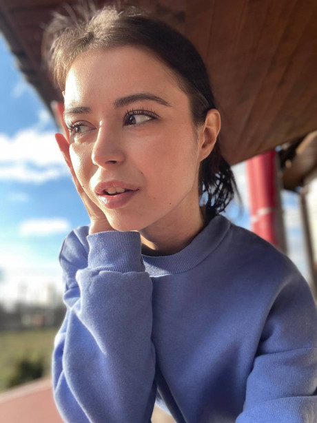 Ravishing sweet brunette young Molly Lo changes into a Wednesday Adams look