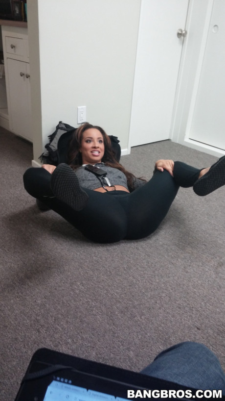 Fit black Teanna Trump liking hardcore sex with her hung boss at the office