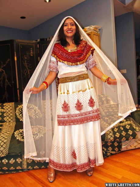 Indian girl Latmi gets boned by four guys in each hole of her cute body