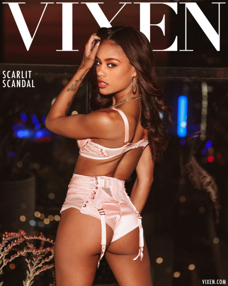 Exotic teens Ariana Marie & Scarlit Scandal participate in a hot FFM IR 3some