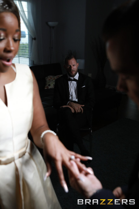 Black bride with yellow-haired hair Nina Rivera gets her juicy cunt boned by a dick