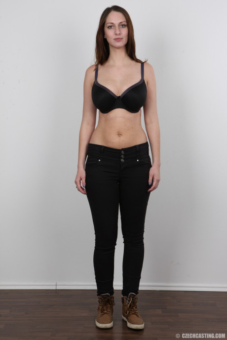 Amateur model Tereza undresses to model in the undressed for first time
