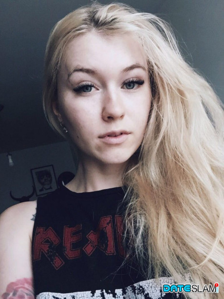 Ravishing yellow-haired slut Misha Cross takes a selfie fully clothed and stark undressed