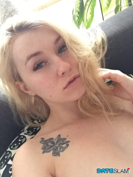 Ravishing yellow-haired slut Misha Cross takes a selfie fully clothed and stark undressed