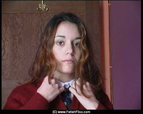 Schoolgirl pulls down her cotton undies before being brutally caned