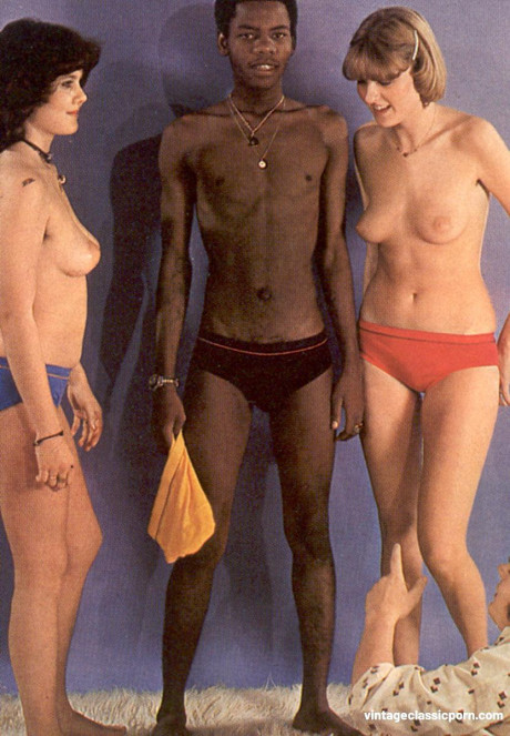 Two cute hoes get their hairy cunts sexed by a BBC in a vintage debauchery