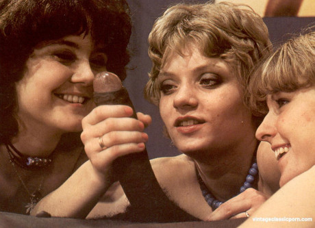 Two cute hoes get their hairy cunts sexed by a BBC in a vintage debauchery