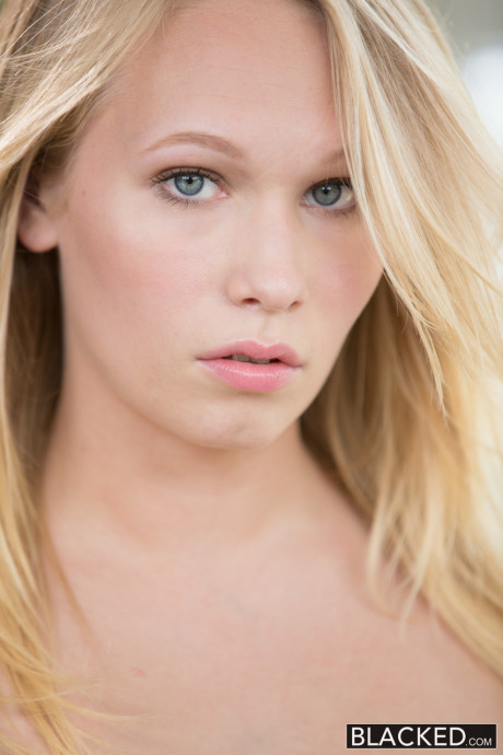 Blondy teen sexpot Dakota James blowing and riding two humongous black rods