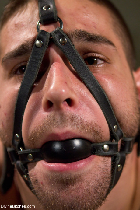 Lezdom Bobbi Starr torturing her slave's ass and hard cock in the dungeon