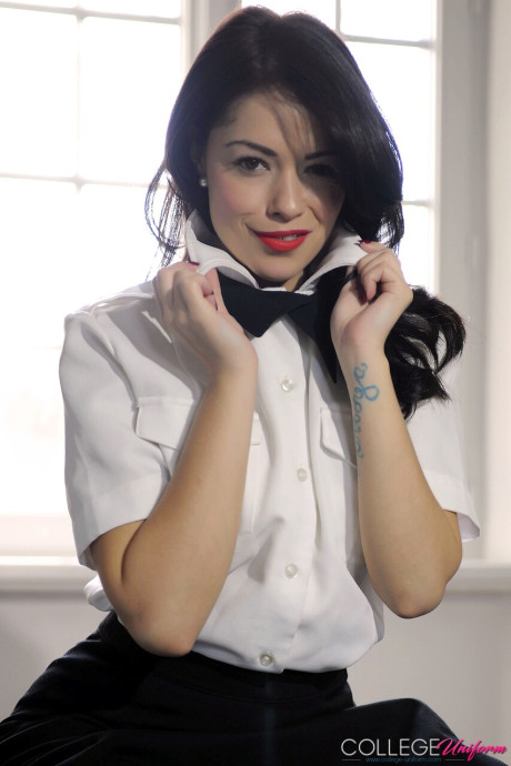 College Uniform featuring Ava Dalush Hot Pics